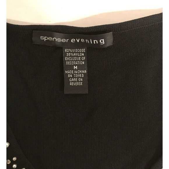 Spenser Evening Women's Size Medium Black Long Sleeved Shirt - Picture 2 of 3